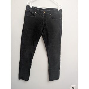 Z7 Ralph Lauren Black Corduroy  Straight Leg  Pants Size 34x32